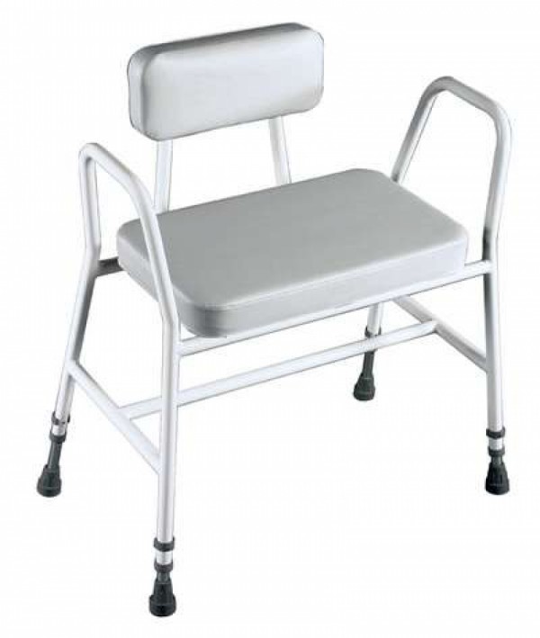 Perching Stool Bariatric With Arms And Padded Back