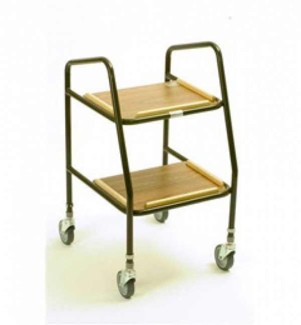 Days Healthcare Adjustable Height Teak Shelf Trolley