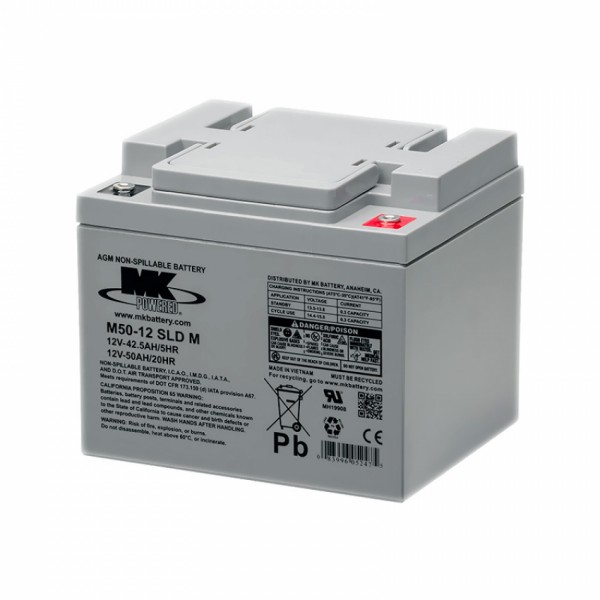 MK Batteries Sealed Lead Acid Batteries (Pair) (50 Ah)